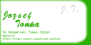 jozsef tompa business card
